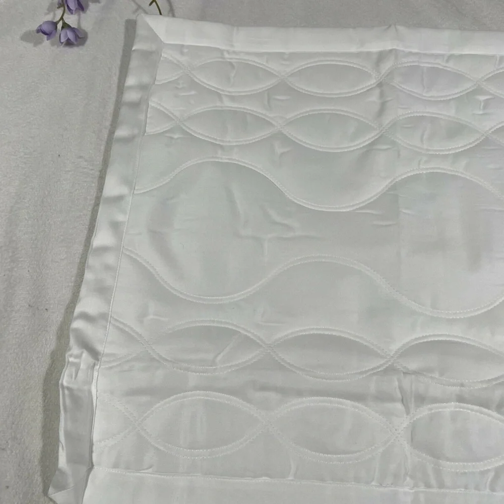 NIB Sferra Franca‎ Quilted [ 1 Boudoir ] Pillow Sham in White